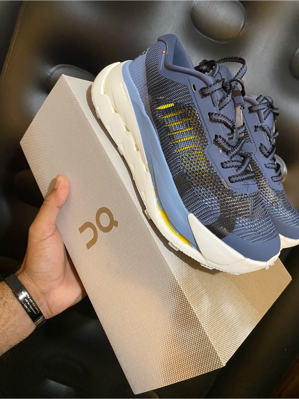 On Running Cloudultra pro Men's Navy and Yellow Performance Sneakers